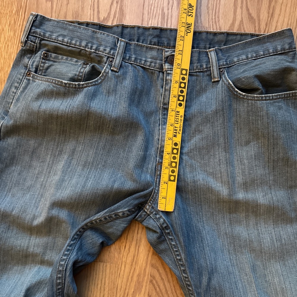 Levis 559 Mens 38x30 Relaxed Fit Straight Distressed Jeans Light Blue Wash VTG - Picture 4 of 14